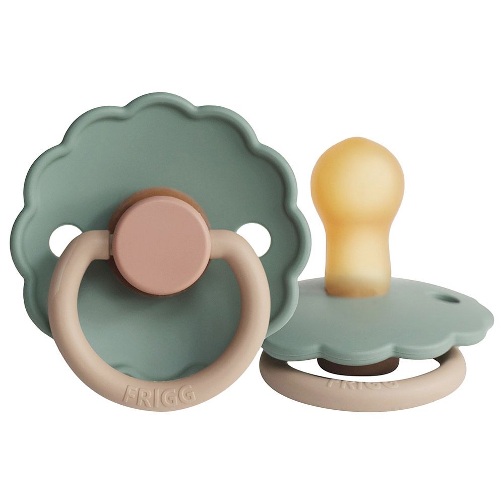 FRIGG - Daisy Block Latex Pacifier 0-6M S1 - Willow