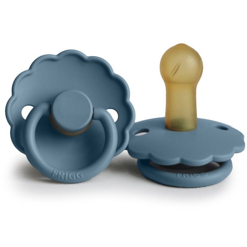 FRIGG - Daisy Latex Pacifier 0-6M S1 - Glacier Blue