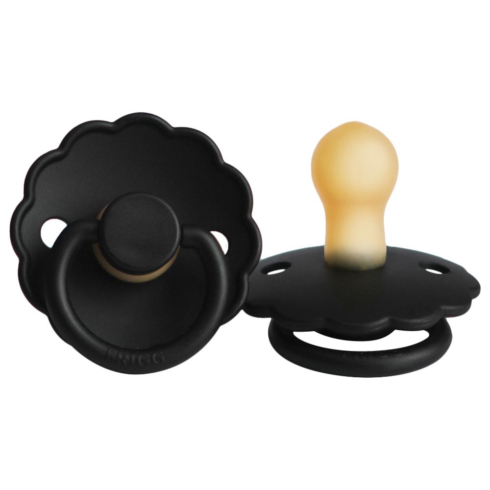 FRIGG - Daisy Latex Pacifier 0-6M S1 - Jet Black