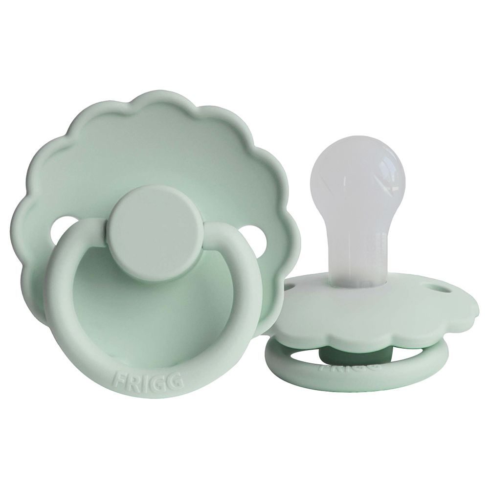 Frigg - S1 Daisy Silicone Pacifier - 0-6 Months - Seafoam