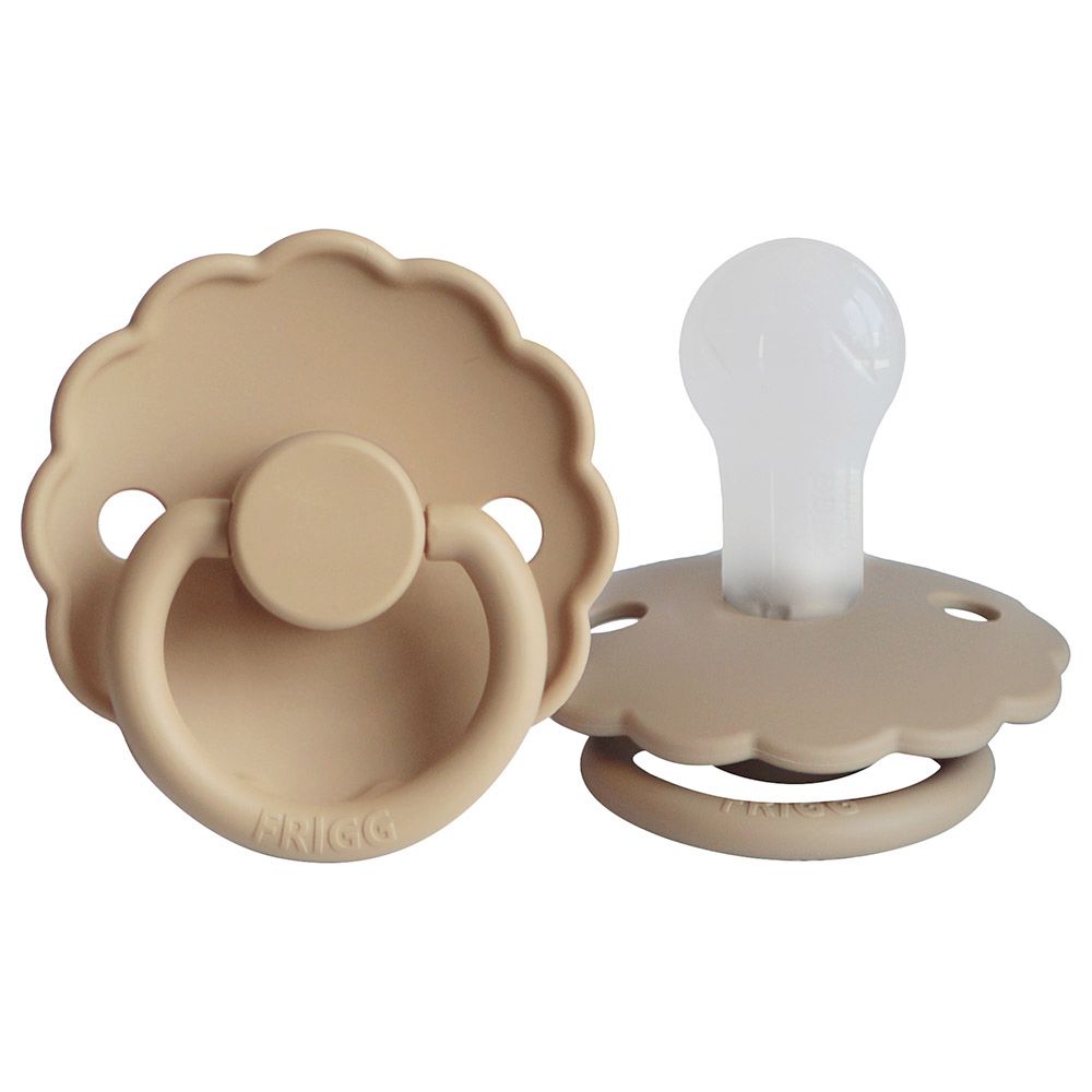 Frigg - S1 Daisy Silicone Pacifier - 0-6 Months - Croissant