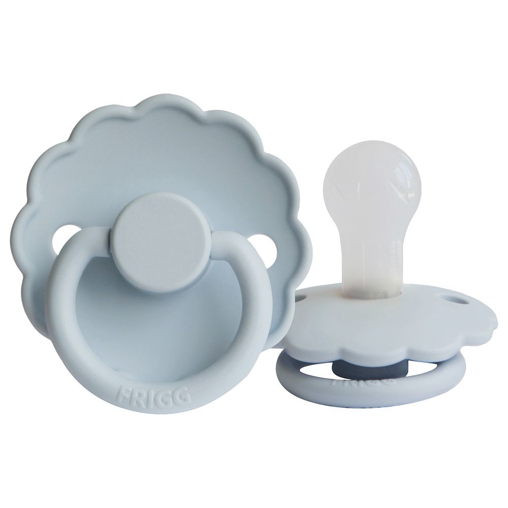 Frigg - S1 Daisy Silicone Pacifier - 0-6 Months - Powder Blue