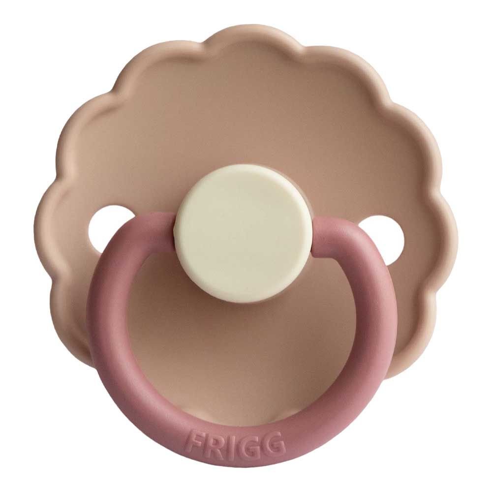 Frigg - Daisy Block Silicone Pacifier 6-18M S2 - Peony 