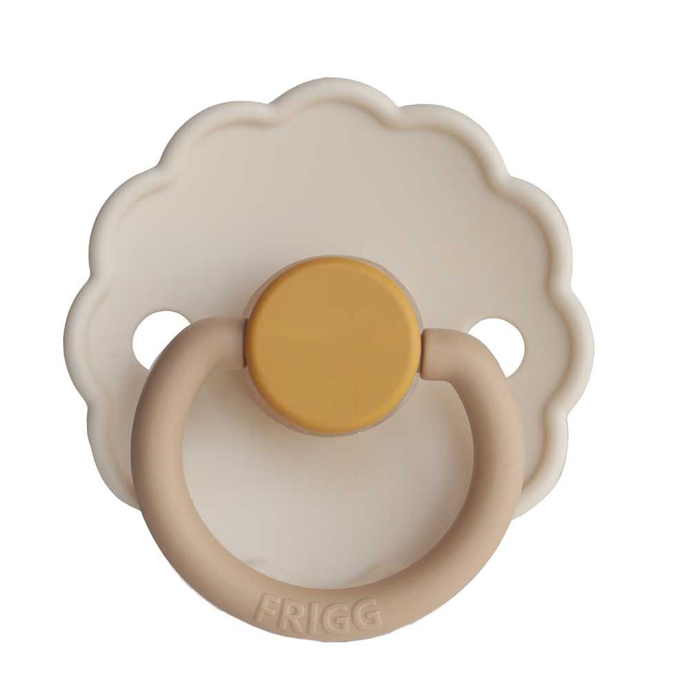 Frigg - Daisy Block Silicone Pacifier 6-18M S2 - Chamomile 