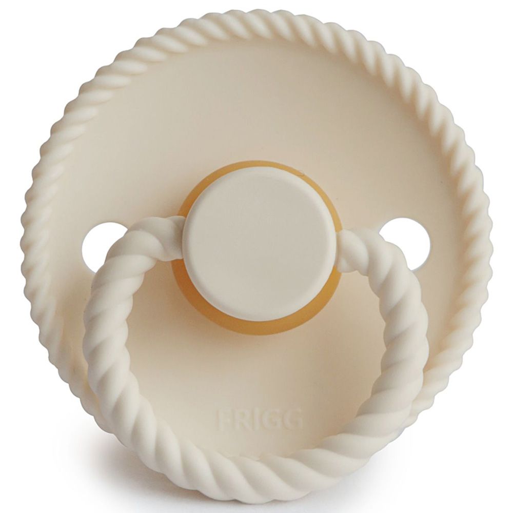 FRIGG - Rope Latex Baby Pacifier 6-18M 1-Pack Cream - Size 2