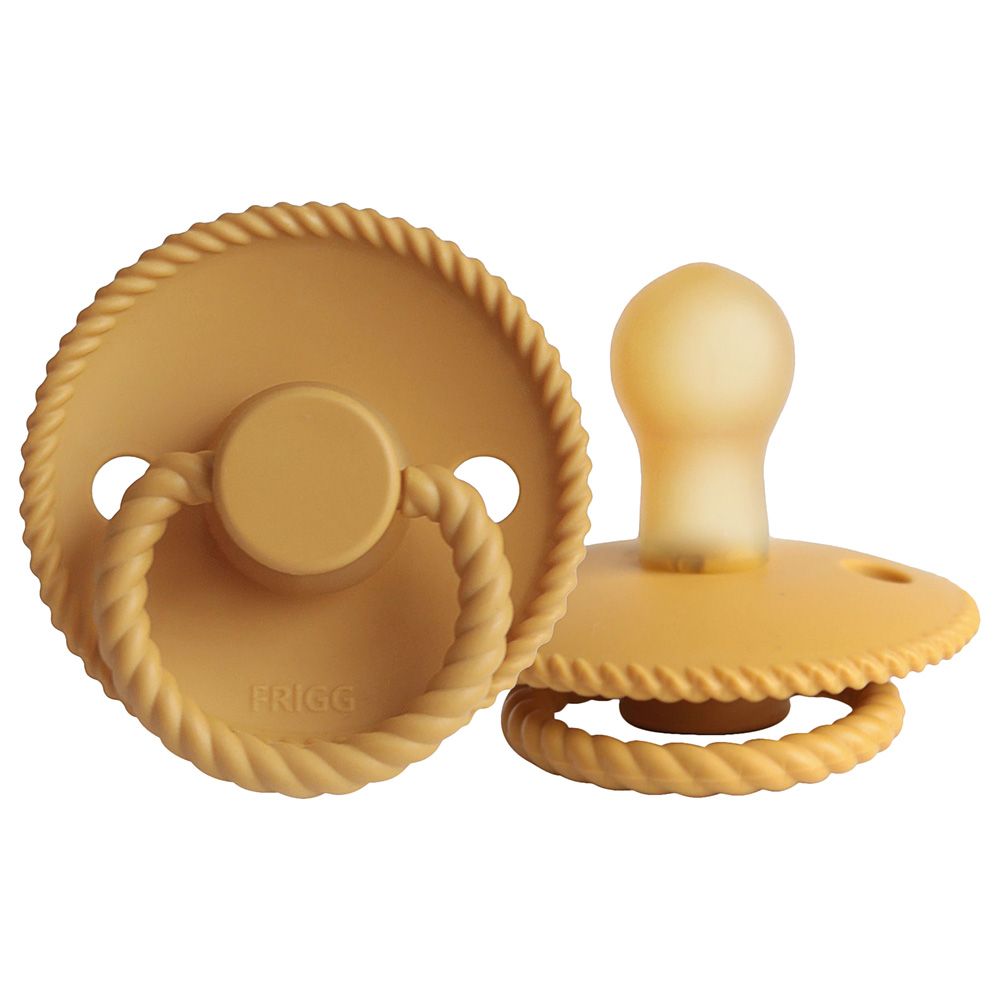 FRIGG - Rope Latex Pacifier 0-6M S1 - Honey Gold