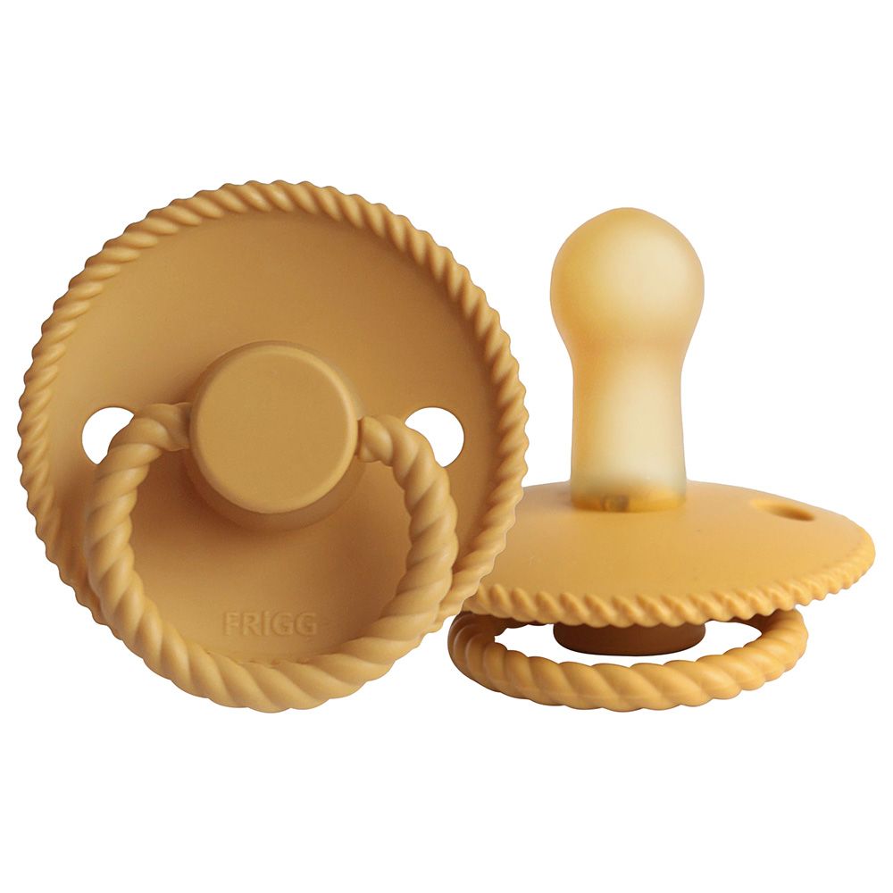 FRIGG - Rope Latex Pacifier 6-18M S2 - Honey Gold