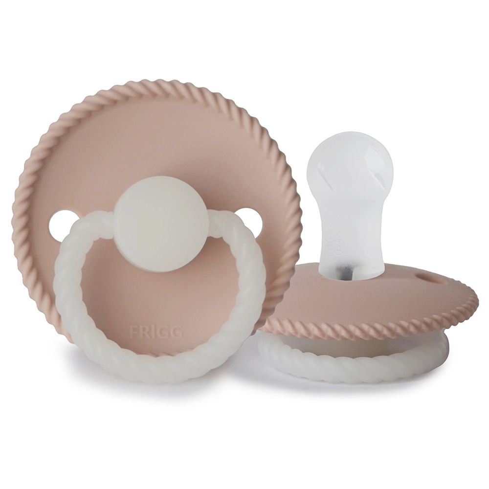 Frigg - Rope Silicone Pacifier 0-6M S1 - Blush Night