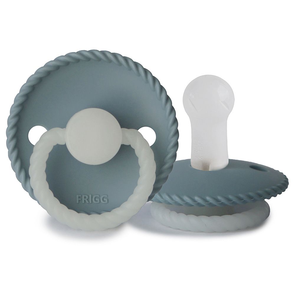 Frigg - Rope Silicone Stone Blue Night Pacifier 6-18M S2