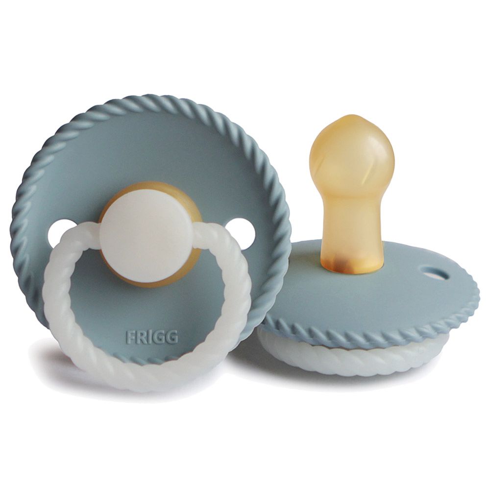 Frigg - Rope Latex Pacifier 0-6M S1 - Stone Blue Night