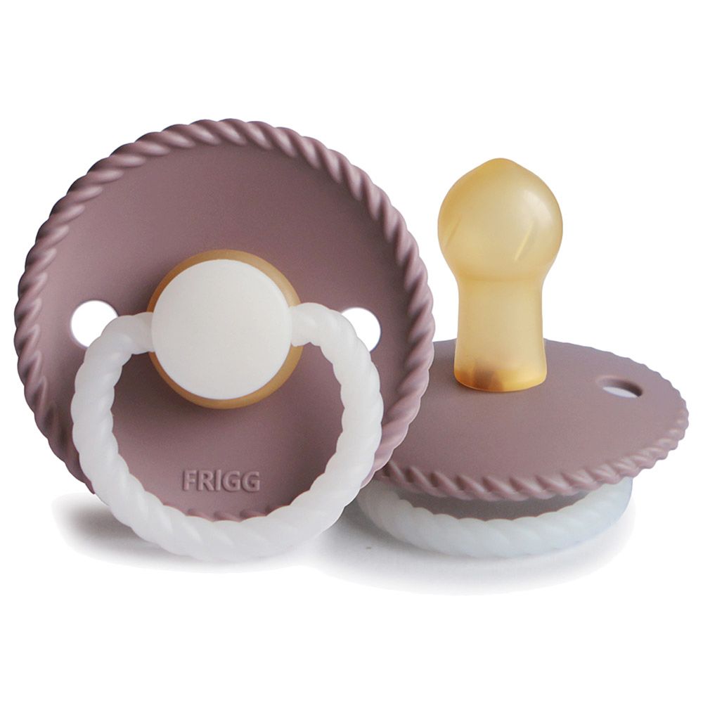 Frigg - Rope Latex Pacifier 0-6M S1 - Twilight Mauve Night