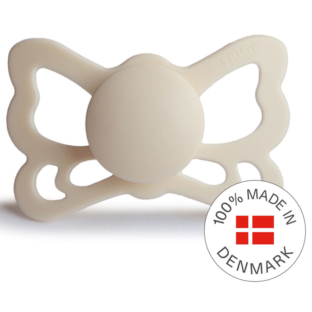 Frigg - Butterfly Anatomical Silicone Pacifier 6-18M S2 - Cream