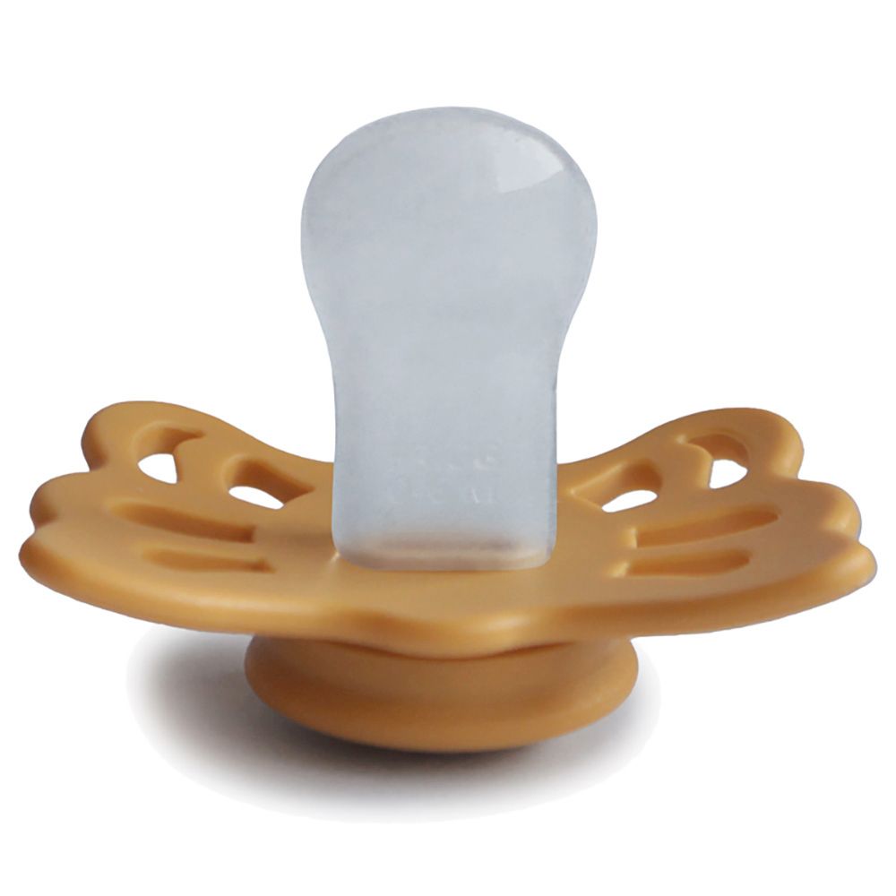 Frigg - Butterfly Anatomical Silicone Pacifier 0-6M S1 - Honey Gold