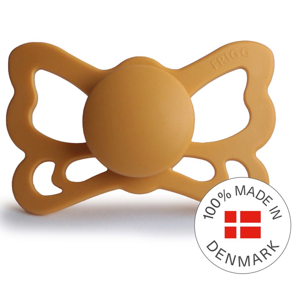 Frigg - Butterfly Anatomical Silicone Pacifier 6-18M S2 - Honey Gold