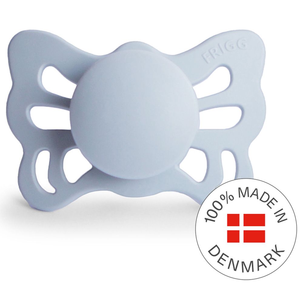 Frigg - Butterfly Anatomical Silicone Pacifier 0-6M S1 - Powder Blue