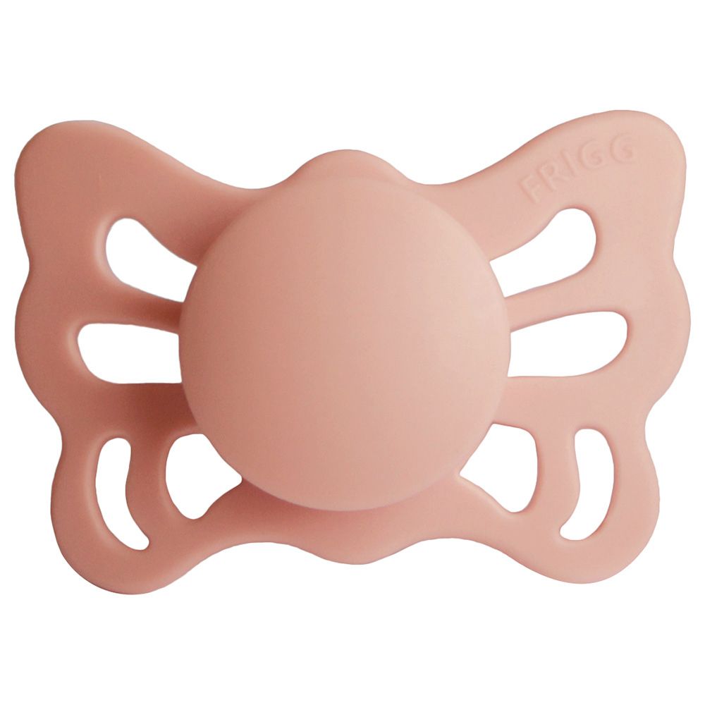 Frigg - Butterfly Anatomical Silicone Pacifier 0-6M S1 - Pretty In Peach