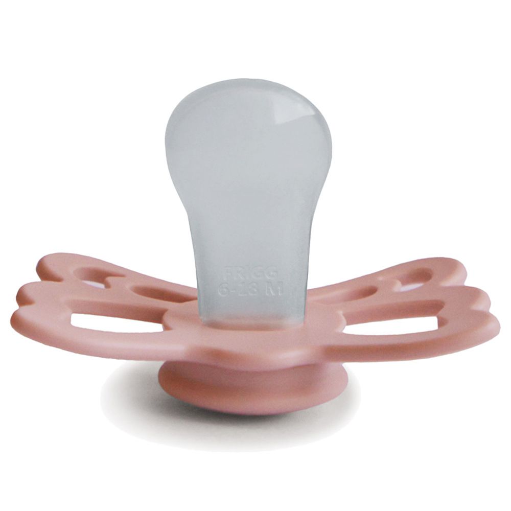 Frigg - Butterfly Anatomical Silicone Pacifier 6-18M S2 - Pretty In Peach