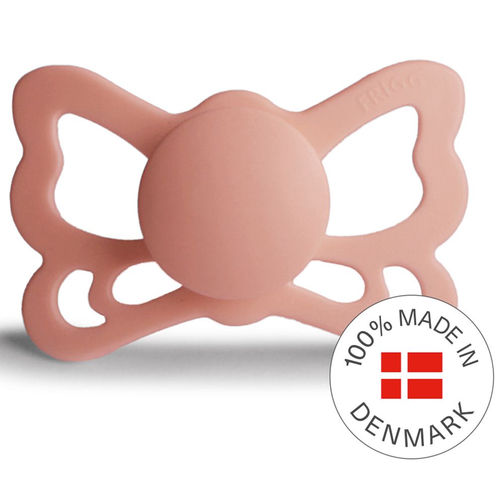 Frigg - Butterfly Anatomical Silicone Pacifier 6-18M S2 - Pretty In Peach