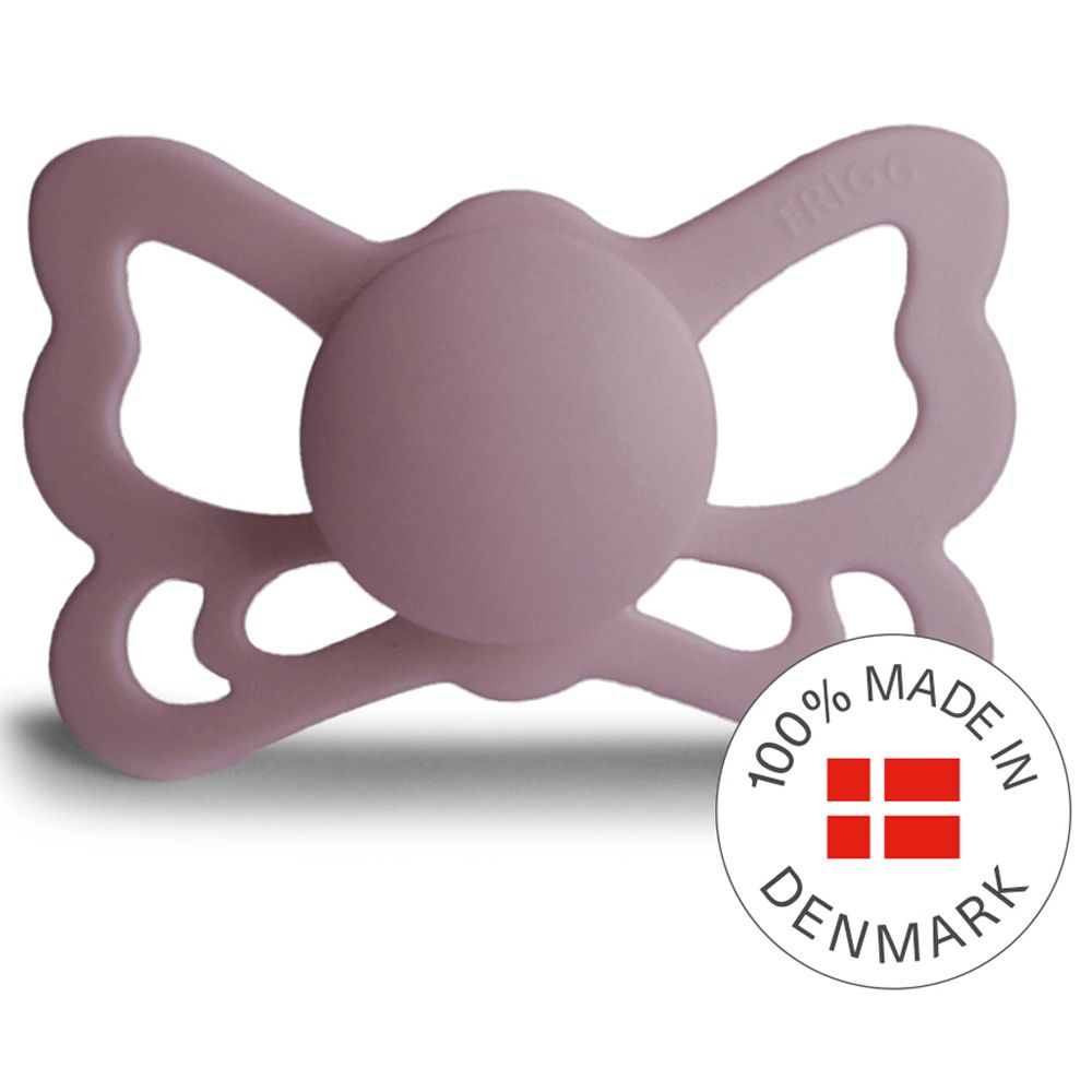 Frigg - Butterfly Anatomical Silicone Pacifier 6-18M S2 - Twilight Mauve