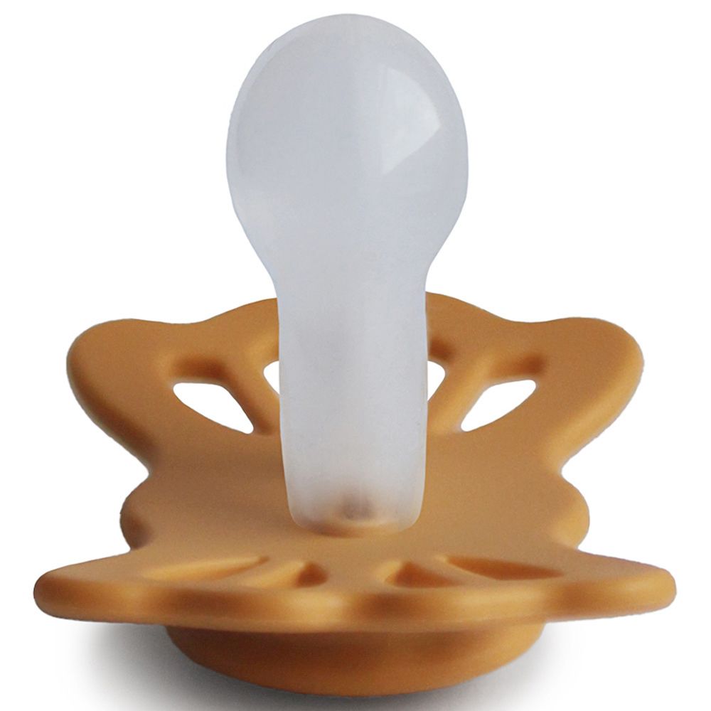 Frigg - Lucky Symmetrical Silicone Pacifier 6-18M S2 - Honey Gold