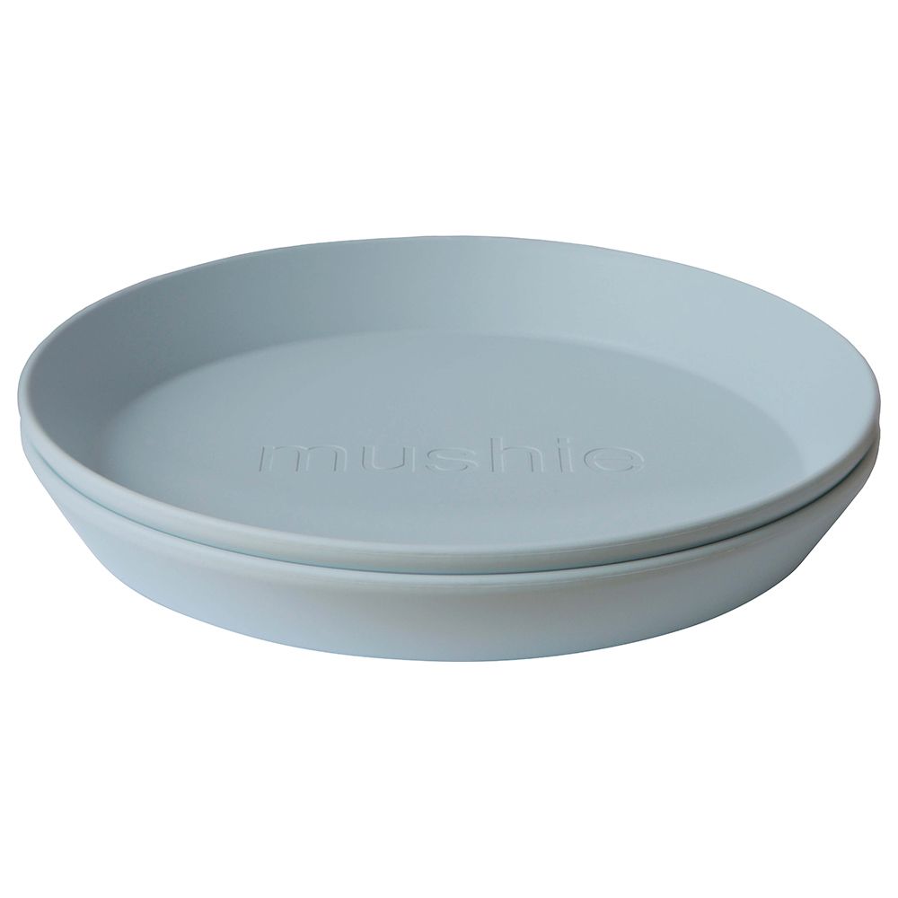 Mushie - Round Dinner Plate - Pack of 2 - Powder Blue