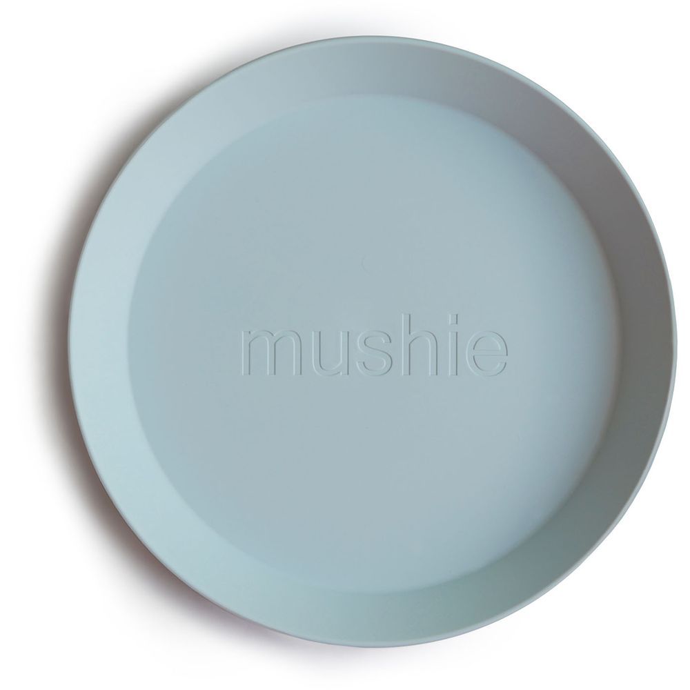 Mushie - Round Dinner Plate - Pack of 2 - Powder Blue