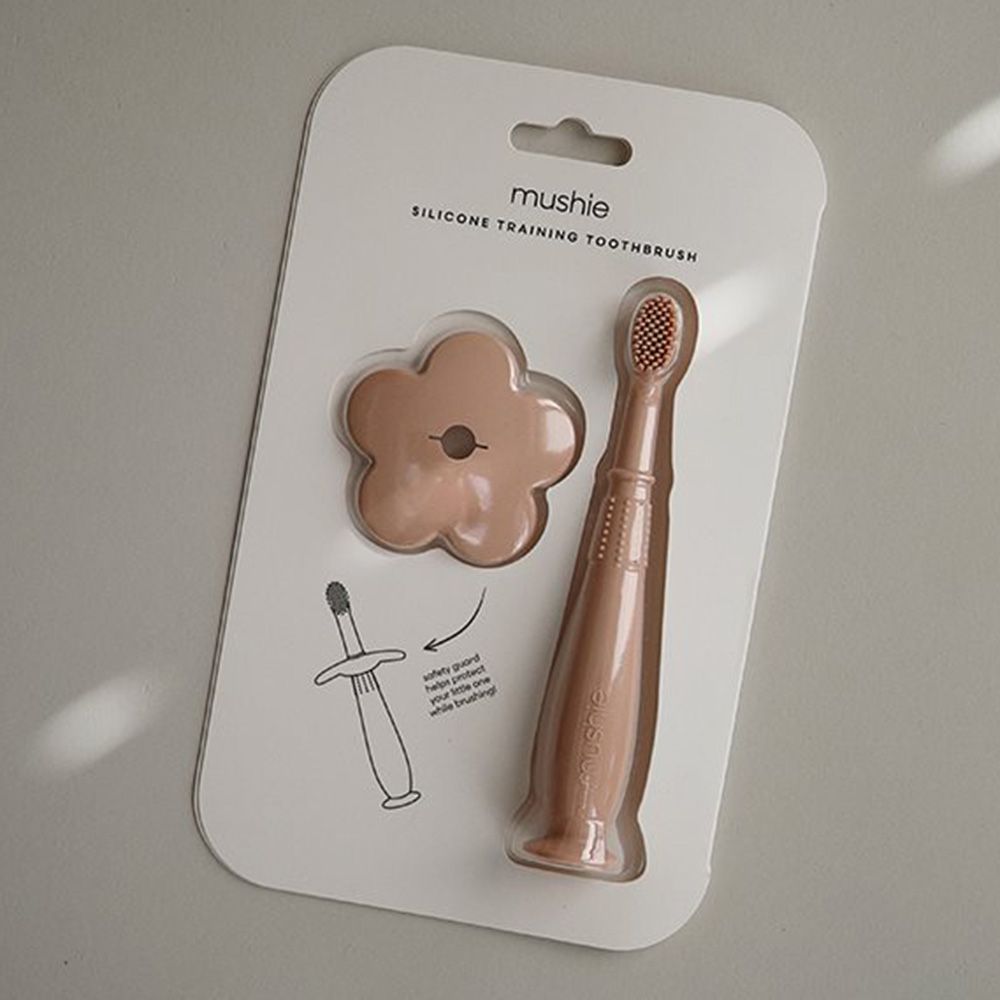 Mushie - Flower Training Toothbrush - Blush