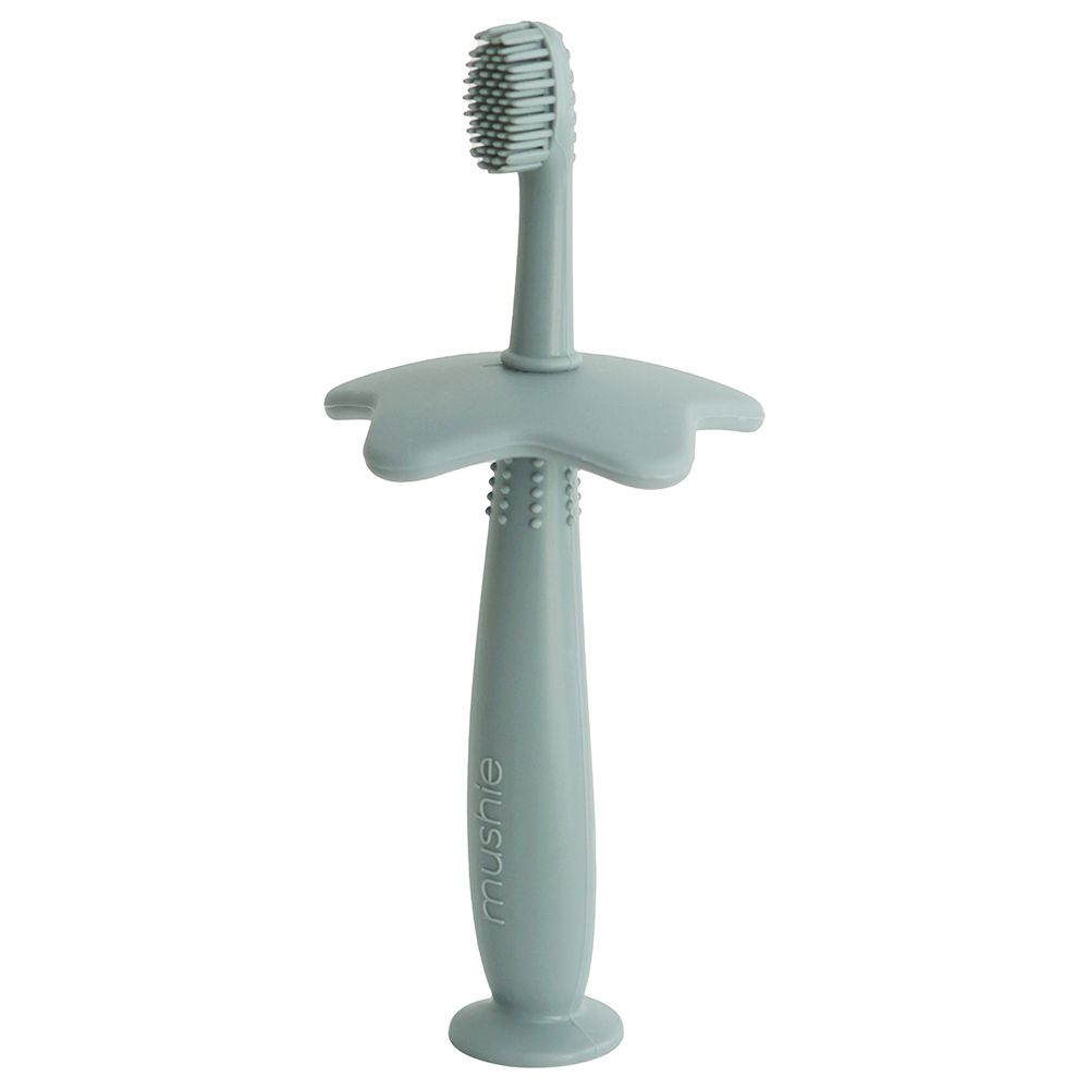 Mushie - Star Training Toothbrush - Cambridge Blue