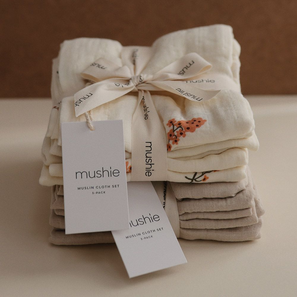 Mushie - Muslin Cloth - Pack of 3 - Flowers