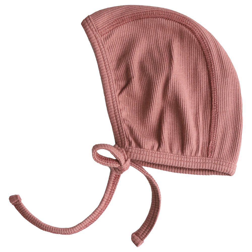 Mushie - Ribbed Bonnet - Cedar