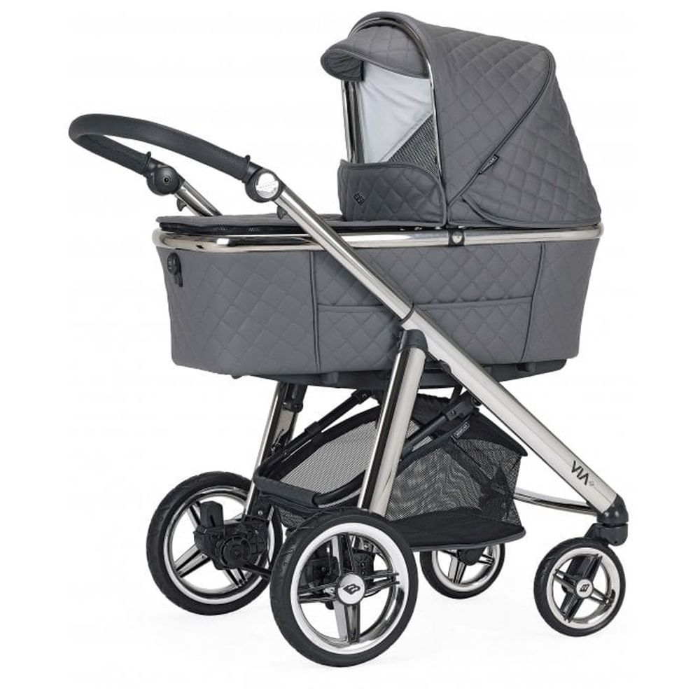 Bebecar - Pram Via w/ Bag & Car Seat - SP 033 - Dark Grey