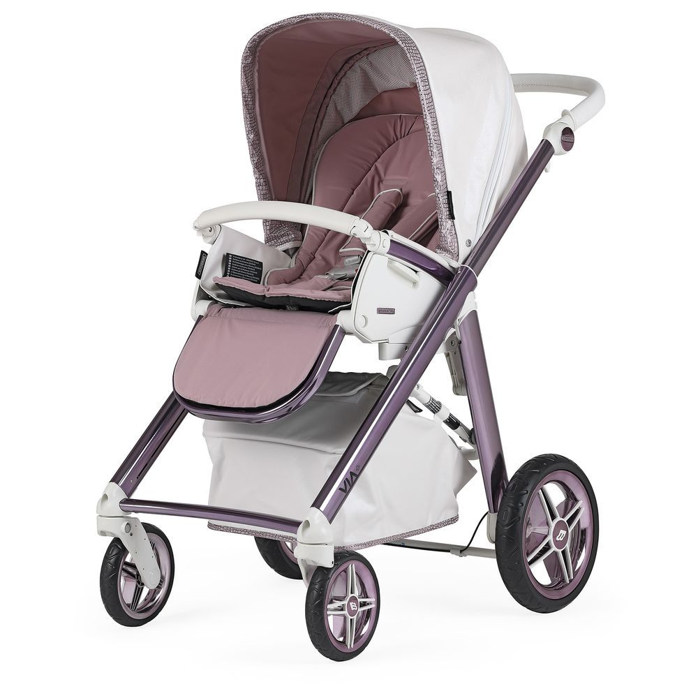 Bebecar - Pram Via & PP 280 - Pink - Snake