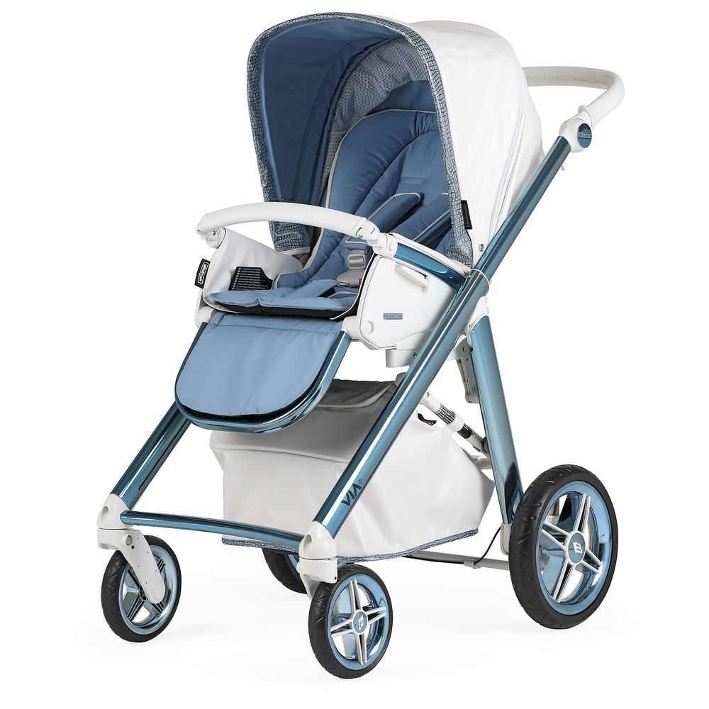 Bebecar - Pram Via & PP 281 - Blue - Snake