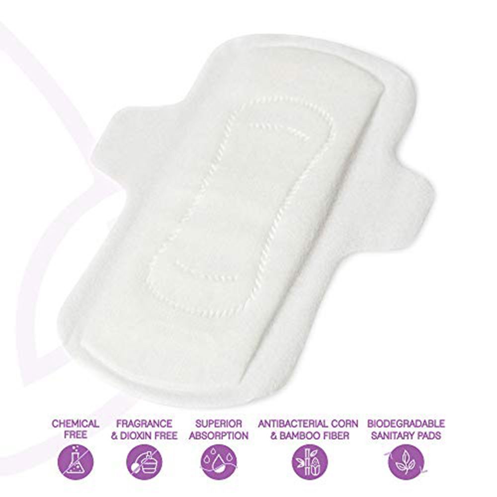 Lizzom - Organic Ultrathin With Wings 10 Regular Pads (Biodegradable)