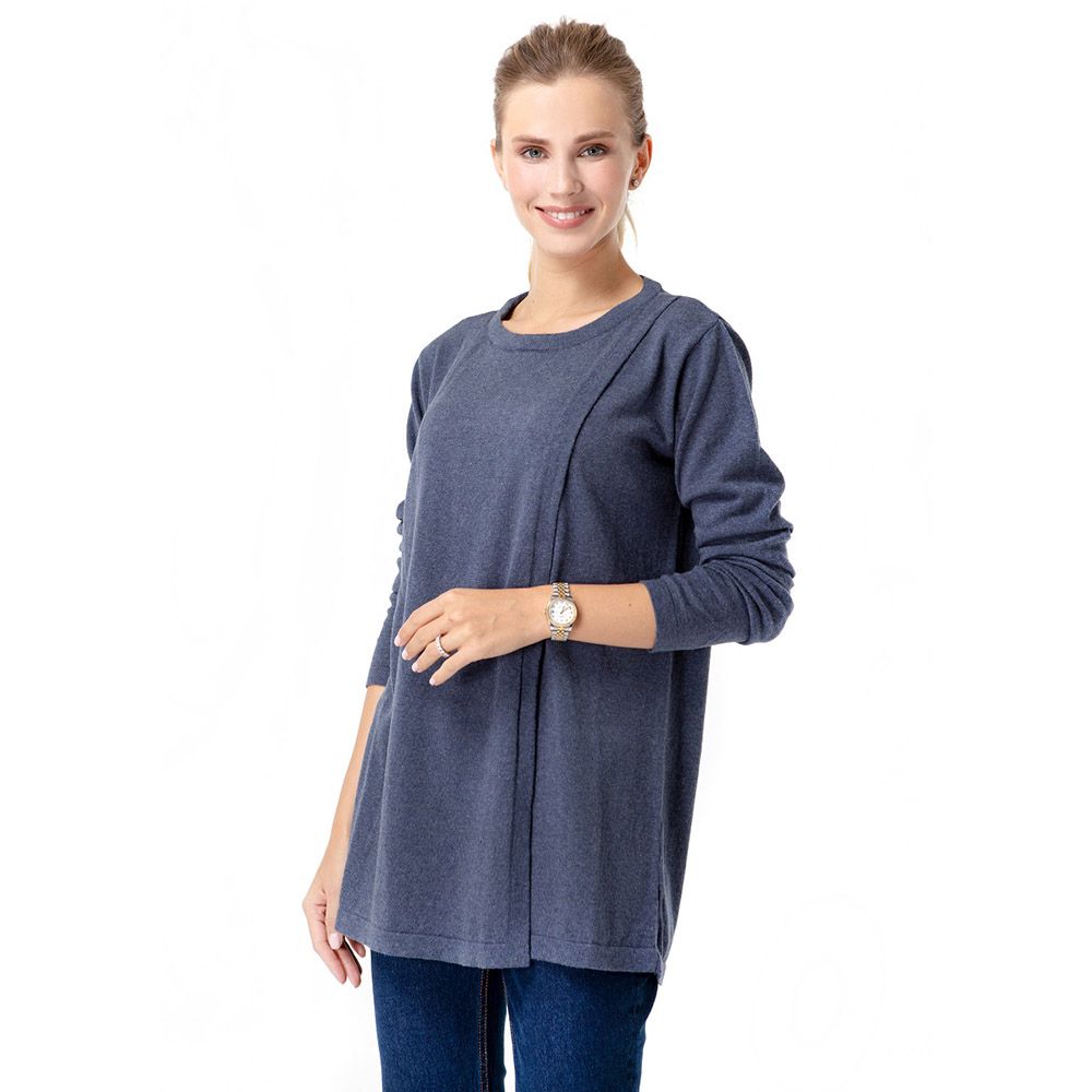 Accouchee Elegant Knitwear for Pregnancy/Nursing, Lapis Blue