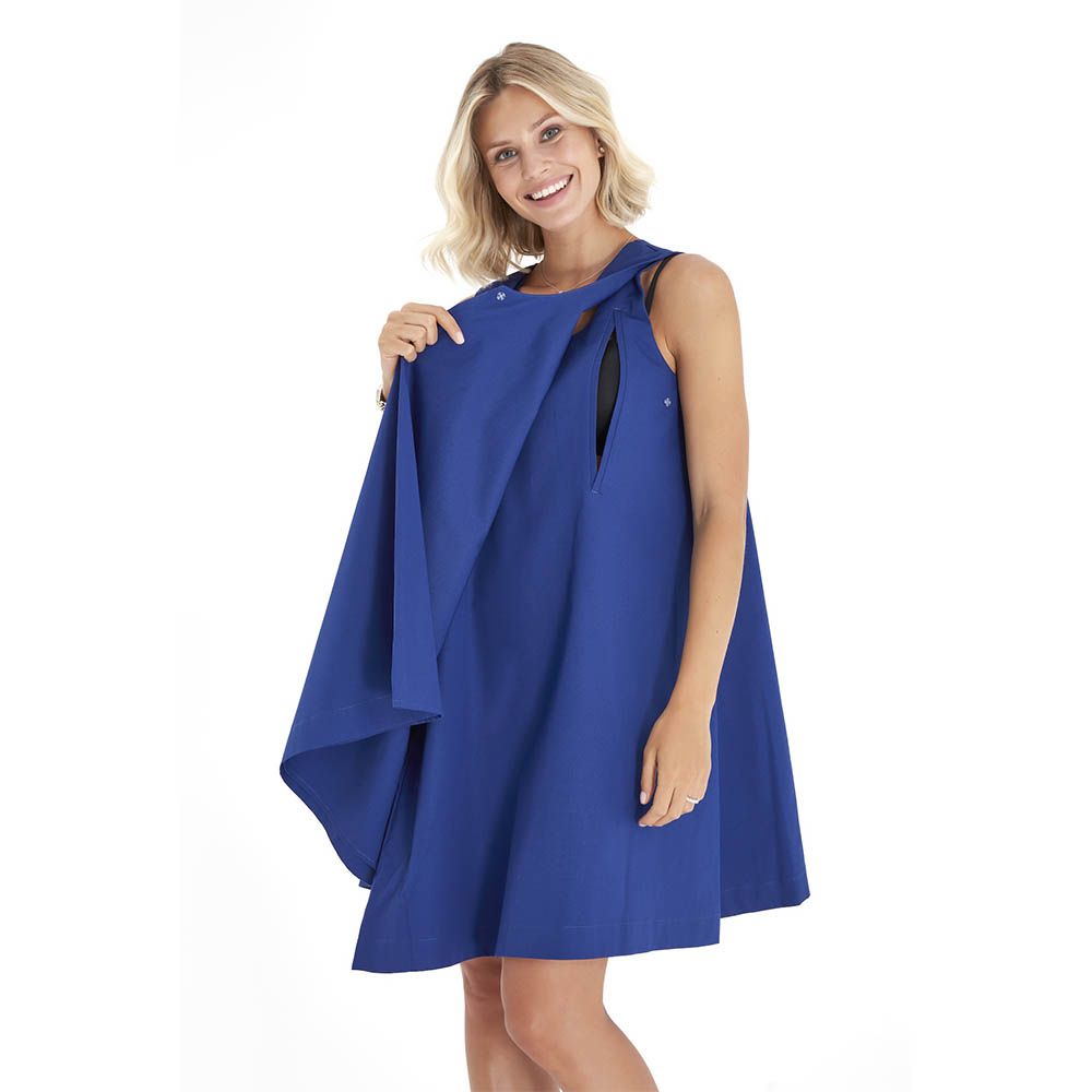 Accouchee - Amaze Mom Friendly Cotton Dress - Blue