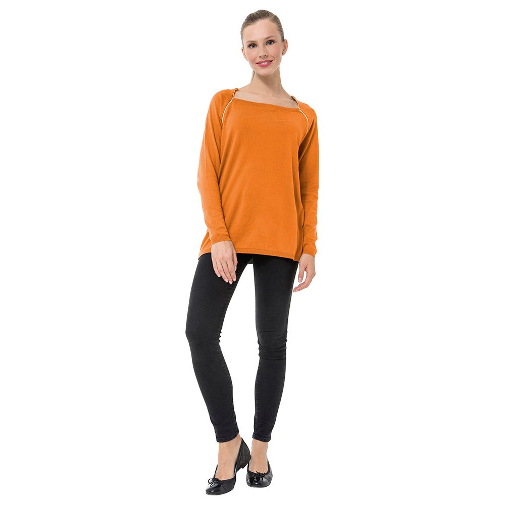 Accouchee - Discrete Orange Pregnancy/Nursing Knitwear