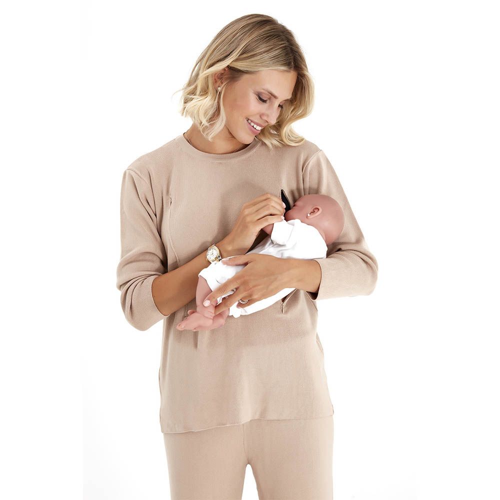 Accouchee - 2pc-Set - Effortless Elegance Knitwear - Beige