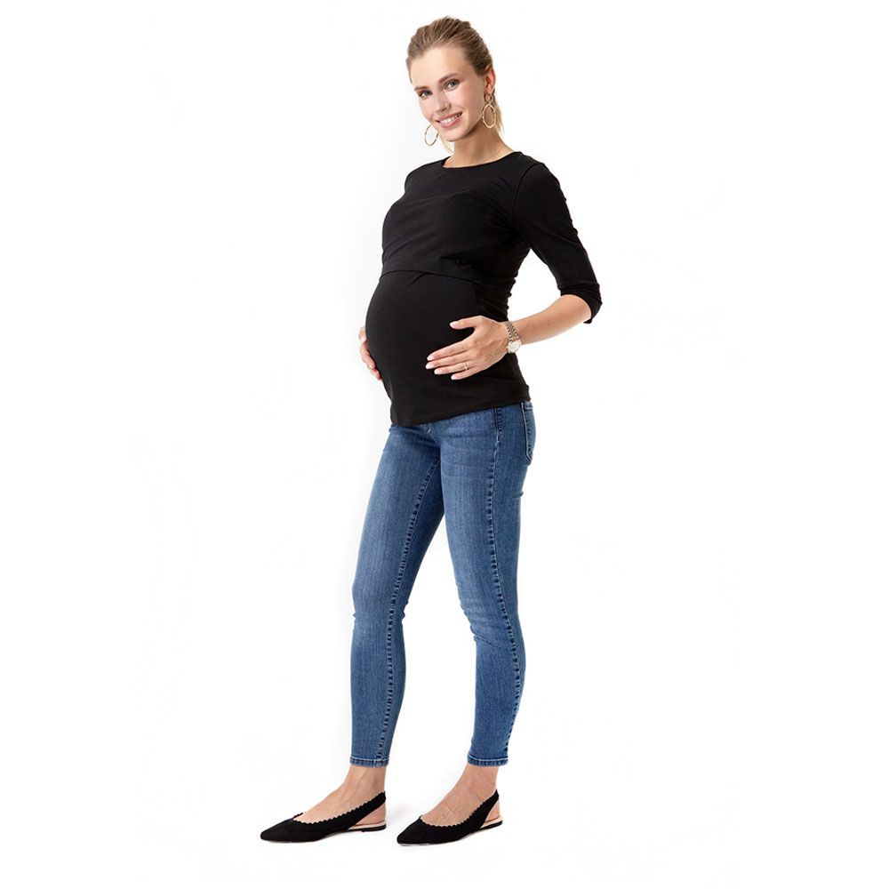 Accouchee - Super Soft Easy Top Cotton for Pregnancy - Black