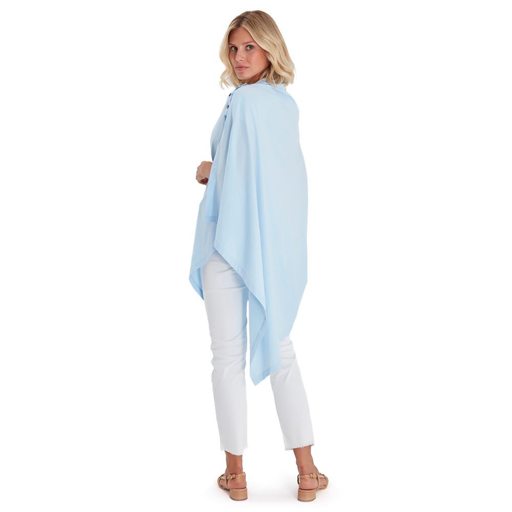 Accouchee - 4-In-1 Supreme Cotton Cape - Blue