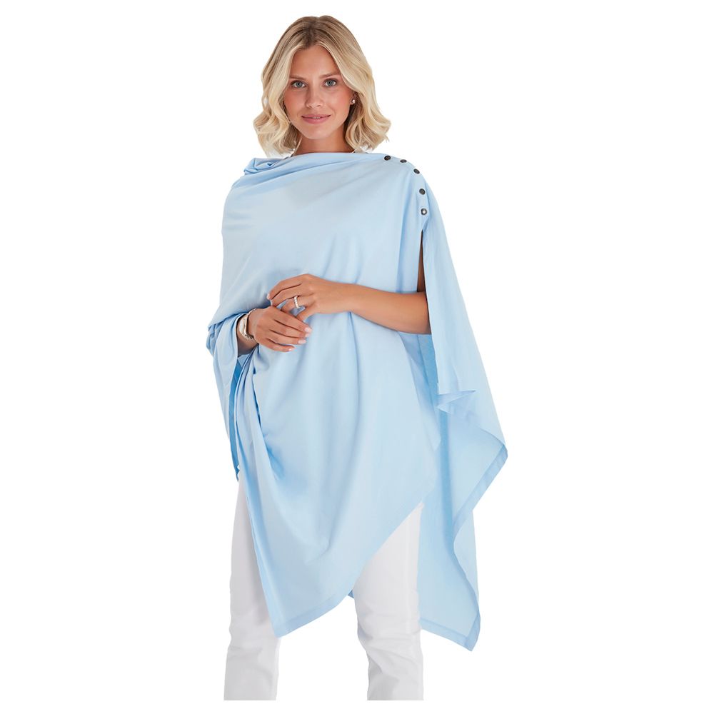 Accouchee - 4-In-1 Supreme Cotton Cape - Blue