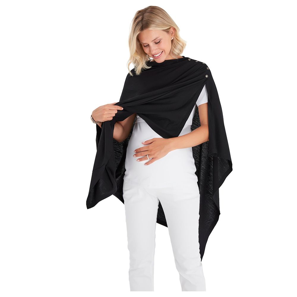 Accouchee - 4-In-1 Supreme Cotton Cape - Black