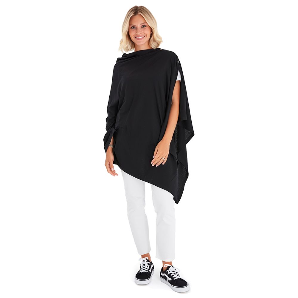 Accouchee - 4-In-1 Supreme Cotton Cape - Black