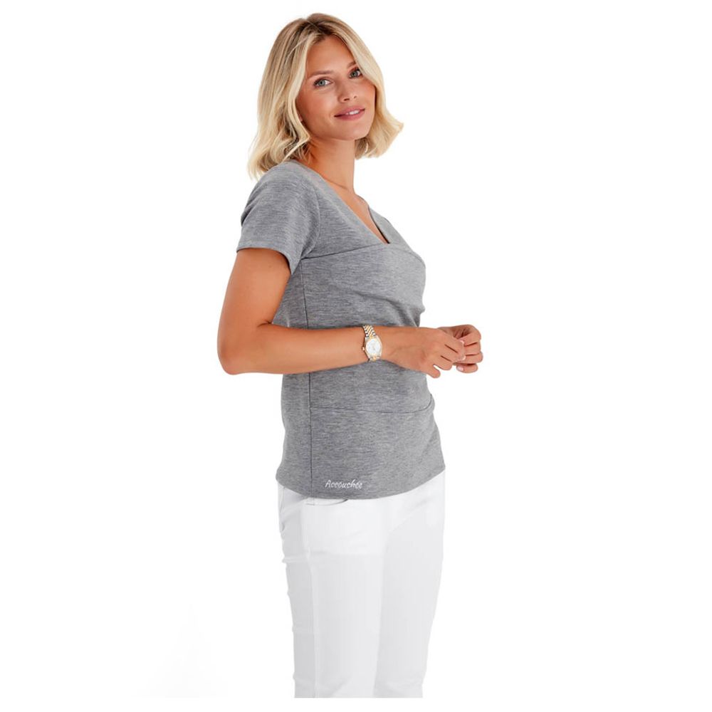 Accouchee - Hands Free T-Shirt For Easy Babywearing - Grey