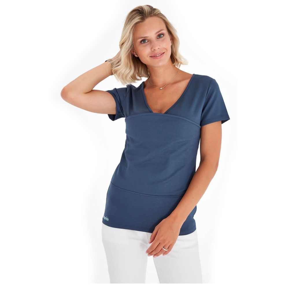 Accouchee - Hands Free T-Shirt For Easy Babywearing - Blue