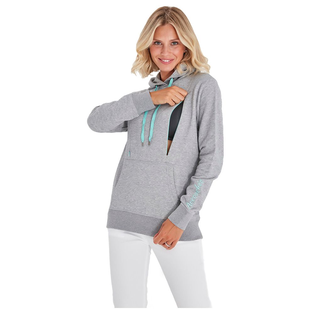 Accouchee - Iconic Sweatshirt for Nursing & Beyond - Grey