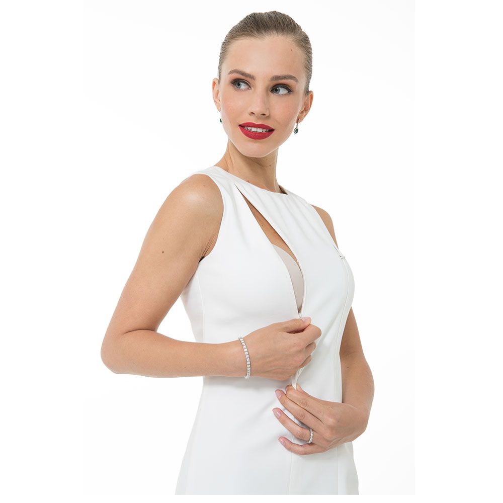 Accouchee - Secret Dress for Pregnancy/Nursing - Ecru