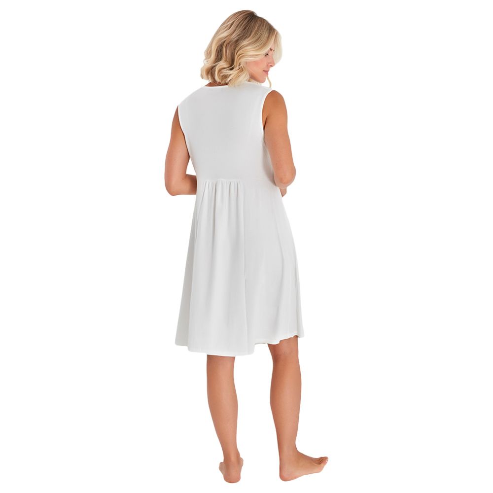 Accouchee - Sleep Well Pregnancy & Nursing Nightgown - Ivory