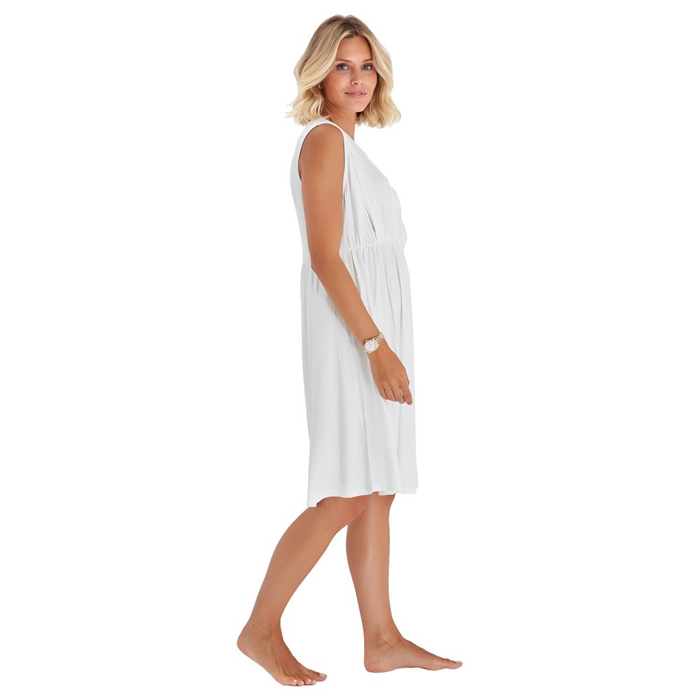 Accouchee - Sleep Well Pregnancy & Nursing Nightgown - Ivory