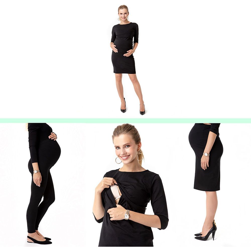 Accouchee - Pregnancy 101 Maternity Set - Black